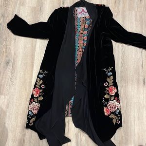 Johhny Was stunning open front cardigan